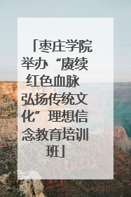 枣庄学院举办“赓续红色血脉 弘扬传统文化”理想信念教育培训班