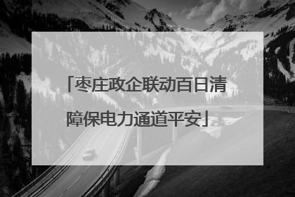 枣庄政企联动百日清障保电力通道平安