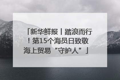 新华鲜报丨踏浪而行！第15个海员日致敬海上贸易“守护人”