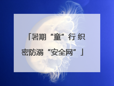 暑期“童”行 织密防溺“安全网”