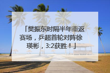樊振东时隔半年重返赛场，乒超首轮对阵徐瑛彬，3:2获胜！