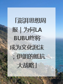 澎湃思想周报｜为何LABUBU终将成为文化泡沫；伊朗的抵抗大战略
