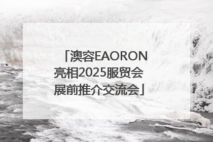 澳容EAORON亮相2025服贸会展前推介交流会