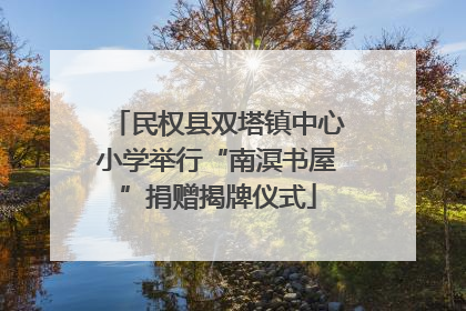 民权县双塔镇中心小学举行“南溟书屋”捐赠揭牌仪式