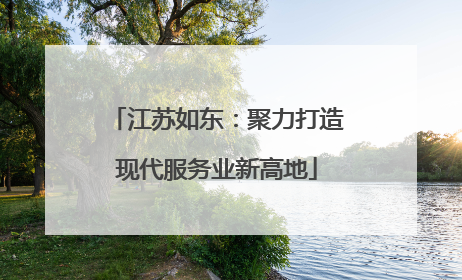 江苏如东：聚力打造现代服务业新高地