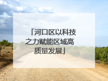 河口区以科技之力赋能区域高质量发展
