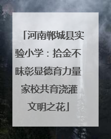 河南郸城县实验小学：拾金不昧彰显德育力量 家校共育浇灌文明之花