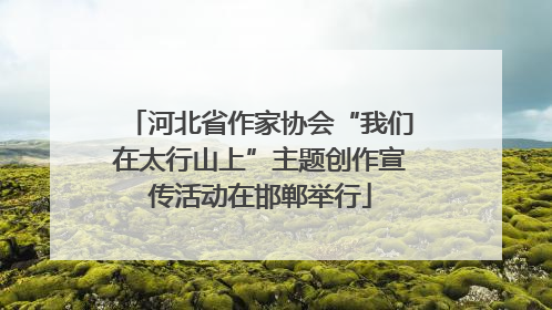 河北省作家协会“我们在太行山上”主题创作宣传活动在邯郸举行