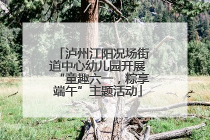 泸州江阳况场街道中心幼儿园开展“童趣六一，粽享端午”主题活动