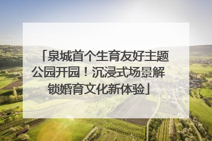 泉城首个生育友好主题公园开园！沉浸式场景解锁婚育文化新体验