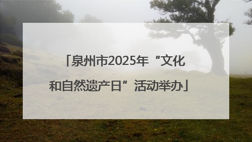 泉州市2025年“文化和自然遗产日”活动举办