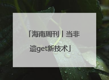 海南周刊丨当非遗get新技术