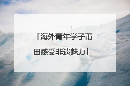 海外青年学子莆田感受非遗魅力