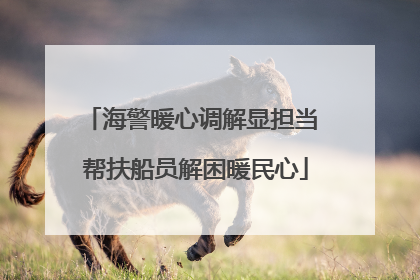 海警暖心调解显担当 帮扶船员解困暖民心