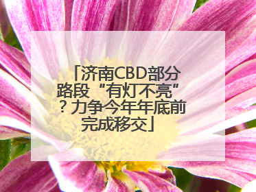 济南CBD部分路段“有灯不亮”？力争今年年底前完成移交
