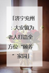 济宁兖州：大安镇为老人打造全方位“颐养”家园