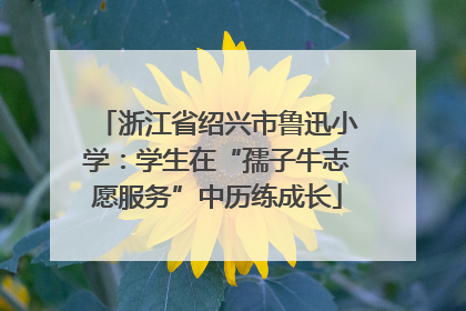 浙江省绍兴市鲁迅小学：学生在“孺子牛志愿服务”中历练成长
