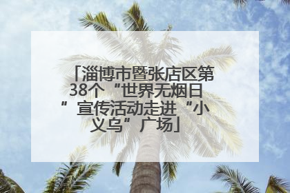 淄博市暨张店区第38个“世界无烟日”宣传活动走进“小义乌”广场