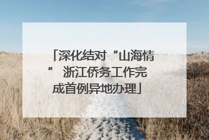 深化结对“山海情” 浙江侨务工作完成首例异地办理