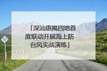 深汕惠揭四地首度联动开展海上防台风实战演练