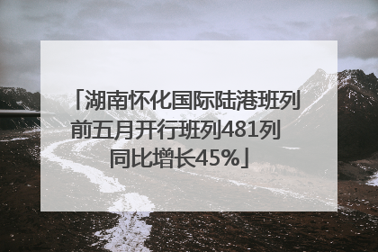 湖南怀化国际陆港班列前五月开行班列481列 同比增长45%