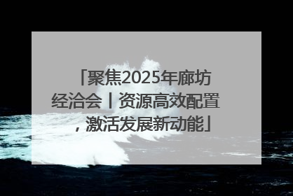 聚焦2025年廊坊经洽会丨资源高效配置，激活发展新动能