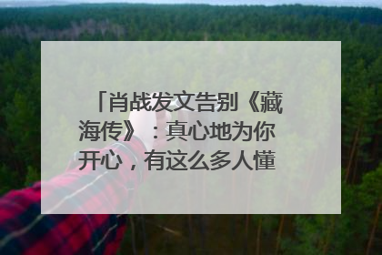 肖战发文告别《藏海传》：真心地为你开心，有这么多人懂你，导演回应“是否有第二季”
