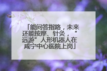 能问答指路，未来还能按摩、针灸，“远游”人形机器人在咸宁中心医院上岗