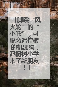 脚踩“风火轮”的“小吒”，可脱离遥控板的机器狗，泡桐树小学来了新朋友！