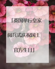 英国举行皇家阅兵式庆祝国王官方生日