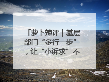 萝卜辣评｜基层部门“多行一步”，让“小诉求”不缺席法治守护