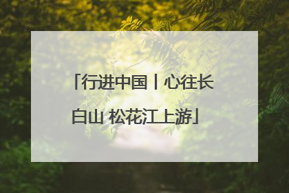 行进中国丨心往长白山 松花江上游