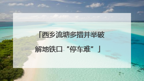 西乡流塘多措并举破解地铁口“停车难”