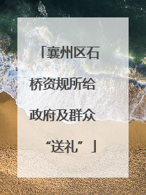 襄州区石桥资规所给政府及群众“送礼”