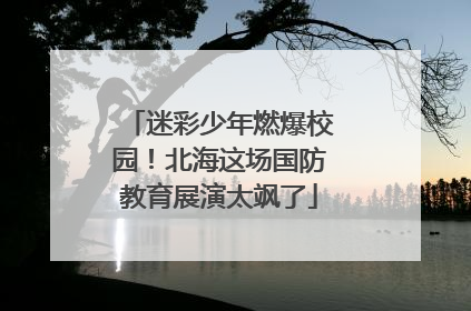 迷彩少年燃爆校园！北海这场国防教育展演太飒了