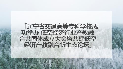 辽宁省交通高等专科学校成功举办 低空经济行业产教融合共同体成立大会暨共建低空经济产教融合新生态论坛