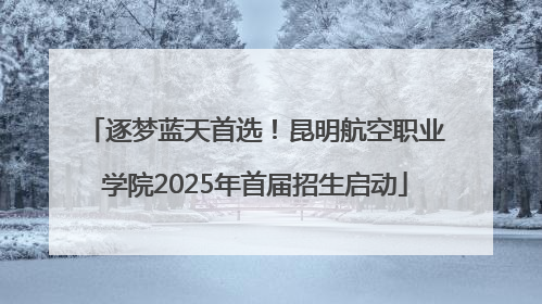 逐梦蓝天首选！昆明航空职业学院2025年首届招生启动
