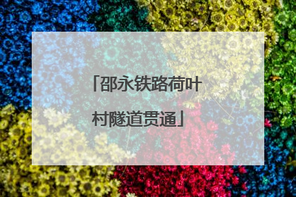 邵永铁路荷叶村隧道贯通