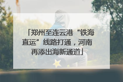 郑州至连云港“铁海直运”线路打通，河南再添出海新通道