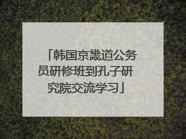 韩国京畿道公务员研修班到孔子研究院交流学习