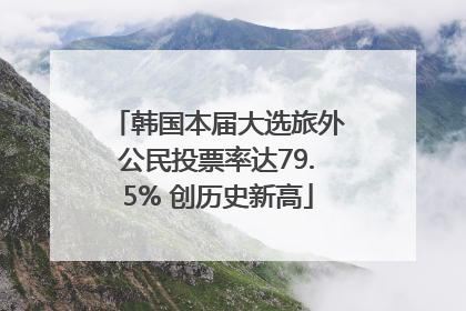 韩国本届大选旅外公民投票率达79.5% 创历史新高