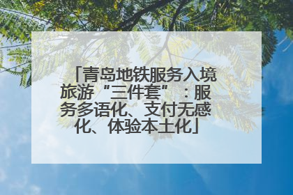 青岛地铁服务入境旅游“三件套”：服务多语化、支付无感化、体验本土化