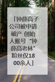 钟薛高子公司被申请破产 创始人账号“钟薛高老林”粉丝仅1800余人