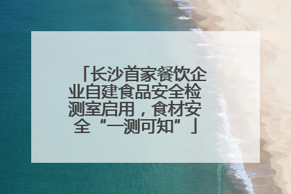 长沙首家餐饮企业自建食品安全检测室启用，食材安全“一测可知”