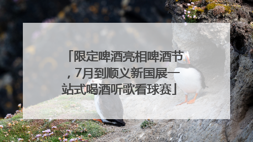 限定啤酒亮相啤酒节，7月到顺义新国展一站式喝酒听歌看球赛