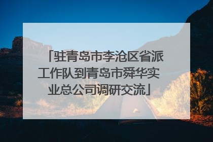 驻青岛市李沧区省派工作队到青岛市舜华实业总公司调研交流