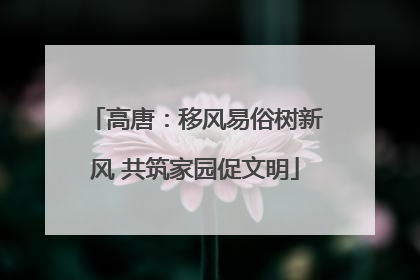 高唐：移风易俗树新风 共筑家园促文明