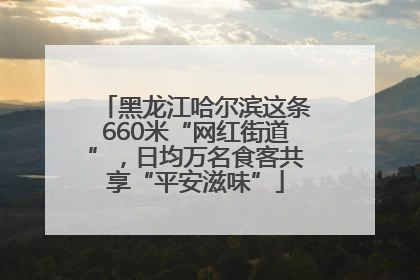 黑龙江哈尔滨这条660米“网红街道”，日均万名食客共享“平安滋味”