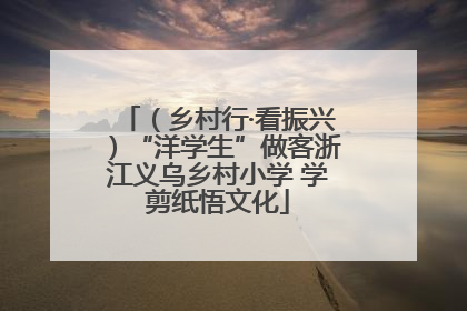 （乡村行·看振兴）“洋学生”做客浙江义乌乡村小学 学剪纸悟文化