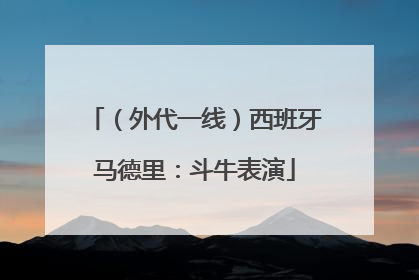 （外代一线）西班牙马德里：斗牛表演